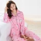 Bộ đồ ngủ mùa xuân và mùa thu đông của phụ nữ cotton dài tay phiên bản Hàn Quốc của chiếc áo len mới bên ngoài bộ đồ cotton phục vụ trong tháng kiểu đồ bộ vải thun bông