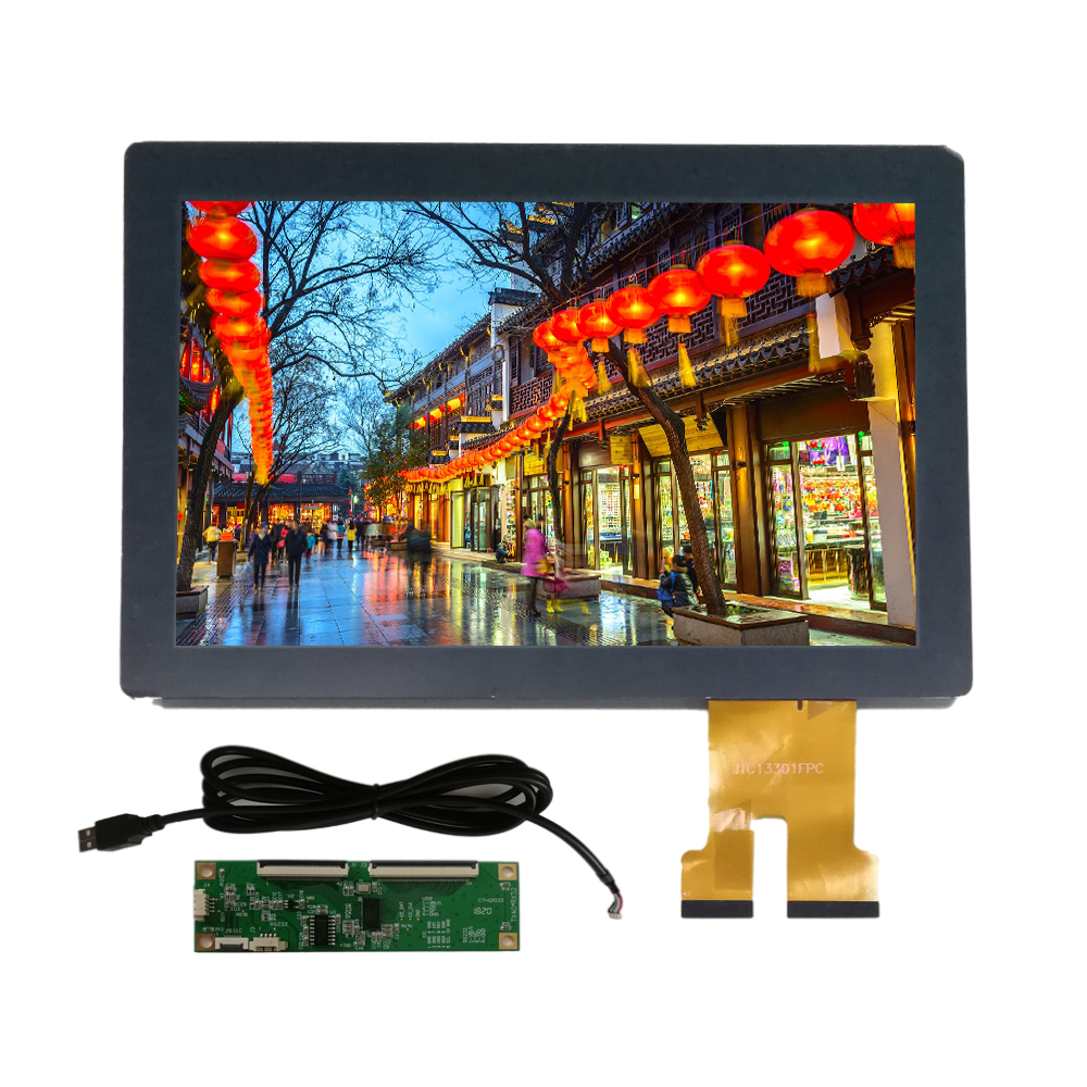 10 1-inch industrial control screen USB capacitive touch screen can be connected to Android motherboard screen LVDS interface 10-point capacitive screen