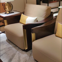 New Chinese style solid wood ebony wood sofa combination modern simple light luxury villa size living room full set of furniture