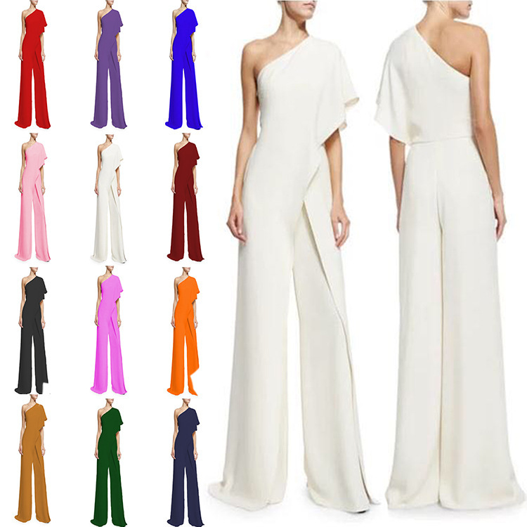 Solid Color Fashion Casual Jumpsuit Woman Solid Color Fashion Casual Jumpsuit Woman