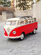 1 24 Volkswagen Bus T1 Toy Car Alloy Van Car Model Open Door Return Sound Light Children's Toy Car