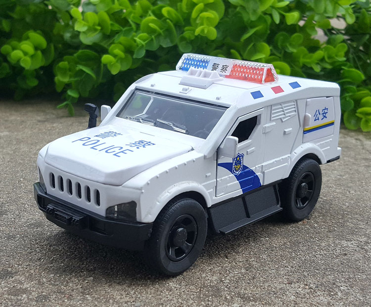 Xe cảnh sát Hummer Wrangler hợp kim an ninh công cộng mô phỏng xe mô hình 110 xe cảnh sát đặc biệt âm thanh và ánh sáng kéo trở lại xe đồ chơi - Chế độ tĩnh đồ chơi mô hình giá tốt
