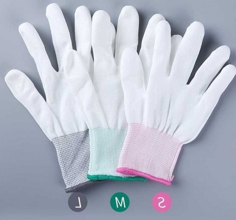 Production of PU coated finger gloves dust-free gloves labor protection supplies gloves electronics factory special coated gloves