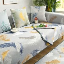 Ice silk sofa cushion 2021 new summer summer non-slip three noble concubine pastoral cushion cover