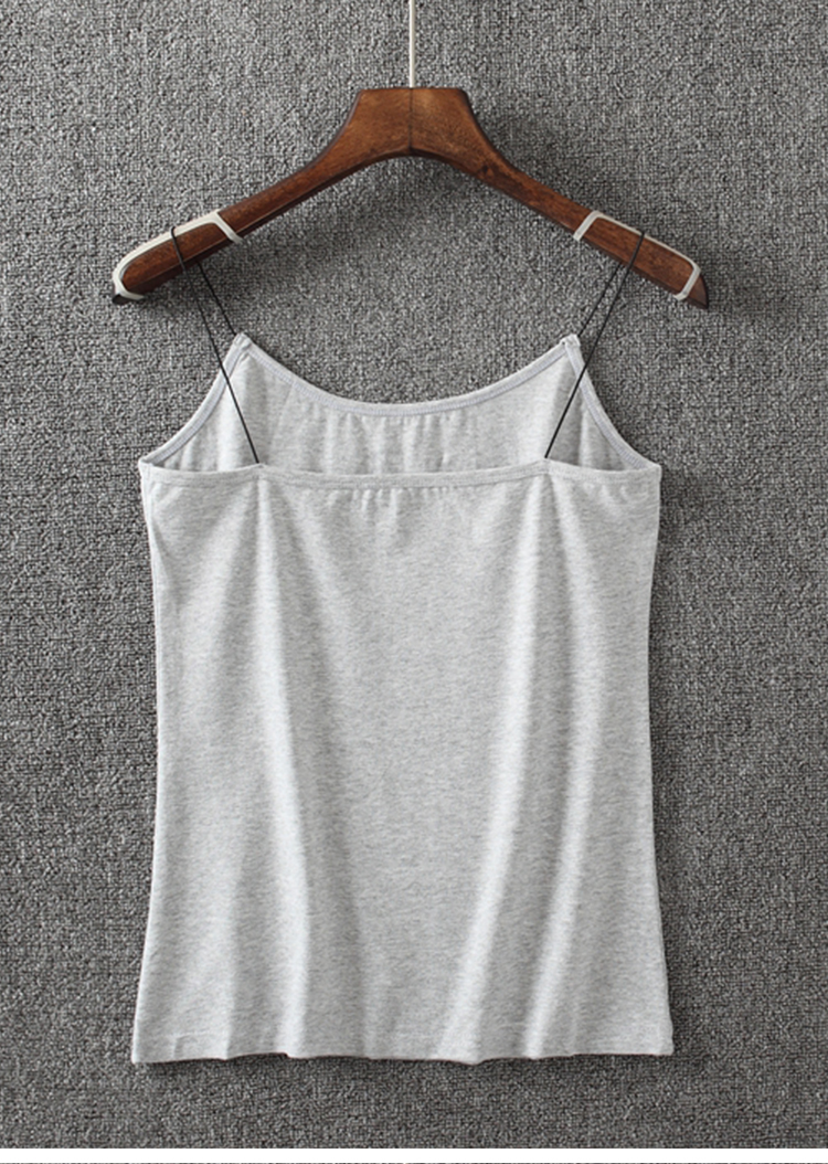 Camisole nữ mùa xuân và mùa hè hoang dã dây đeo nhỏ Phiên bản Hàn Quốc của tự mặc ngoài màu đen mặc áo sơ mi bó sát đáy áo sơ mi dây nhỏ áo cổ đổ