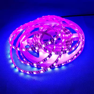 Full-side permeable cold computer mainframe box decorative light strip 12V4 pin music control suction RGB colorful LED light strip