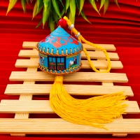 Новая синяя монгольская сумка