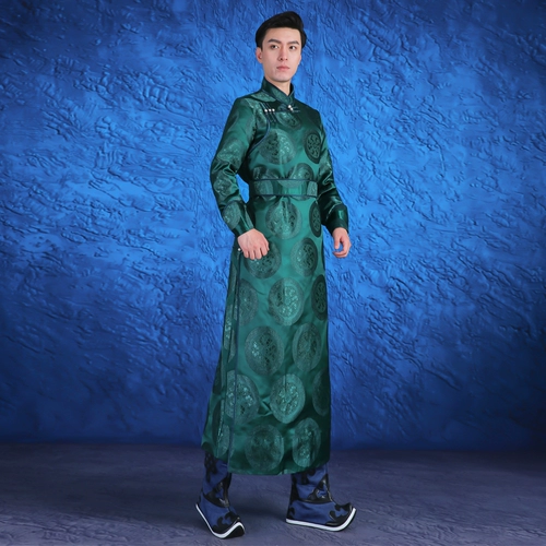 Монгольская мужская халата меньшинство танцевальная сцена сцена Photography Photo Clothing Новая жизнь костюм хала