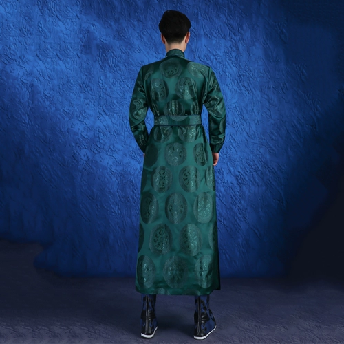 Монгольская мужская халата меньшинство танцевальная сцена сцена Photography Photo Clothing Новая жизнь костюм хала