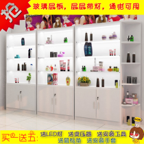 Barber shop glass display cabinet Beauty shop cosmetics shelf Clothing store Multi-layer nail shop container new products