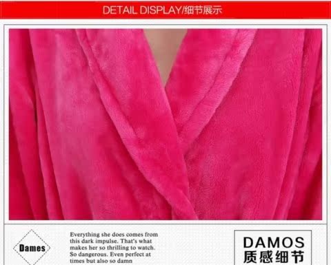 Váy ngủ đôi nam nữ dày flannel dài mùa thu và mùa đông dịch vụ nhà đồ ngủ san hô nhung khách sạn spa đồ ngủ 2 dây
