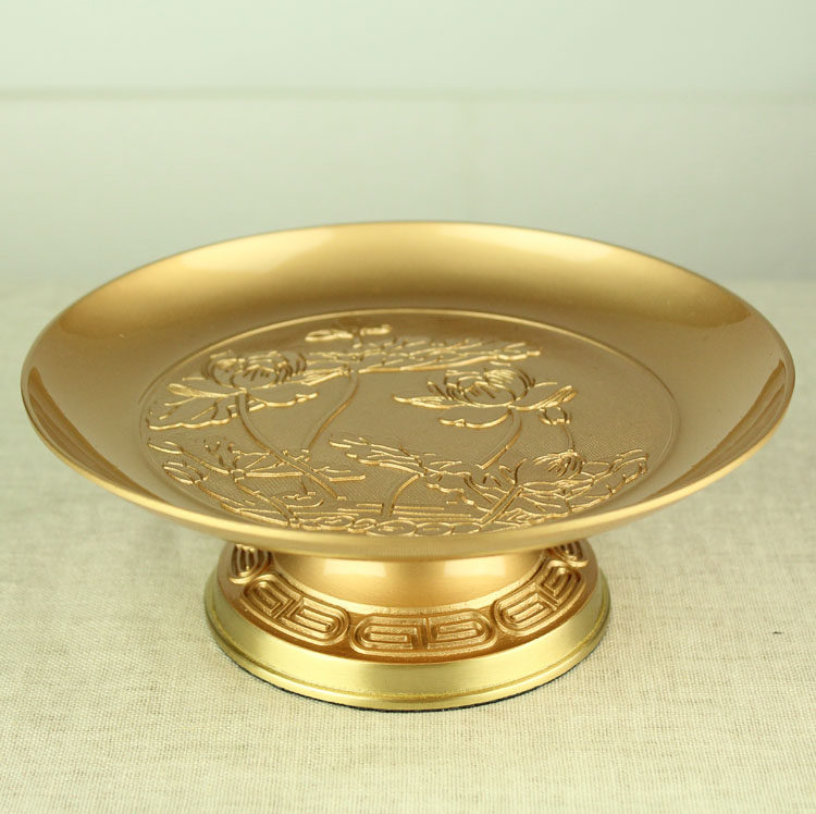 Pure copper lotus fruit disc fruit disc for disc supply of saucer ware supplies Buddha's front monastery Gonpones for the Buddha disc