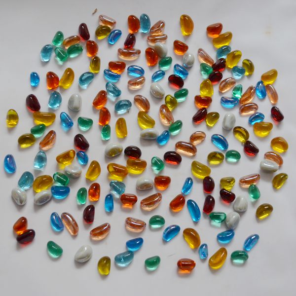 Champint New Porcelain Quality Glass Stones Glass Beads Small Silkworm Bean Wall Paste Fish Tank Adornment Ultra-Value Hot Sell