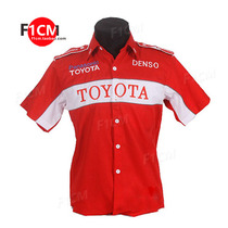 F1 racing suit trendy ins wind overalls Bikers will ride large size mens summer casual short-sleeved shirt