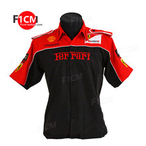 F1 racing suit trendy ins wind overalls bikers association motorcycle riding full embroidery casual short-sleeved shirt