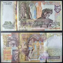 Beautifully engraved large ticket 2007 Russian Goznak Dantes Divine Comedy 700th Anniversary Test Ticket