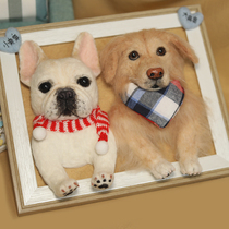 Wool Felt Emulation Pet Photo Frame Hem Photo Commemorative Photo Frame Kitty Puppy Custom-made Creative Gift Pure Hand