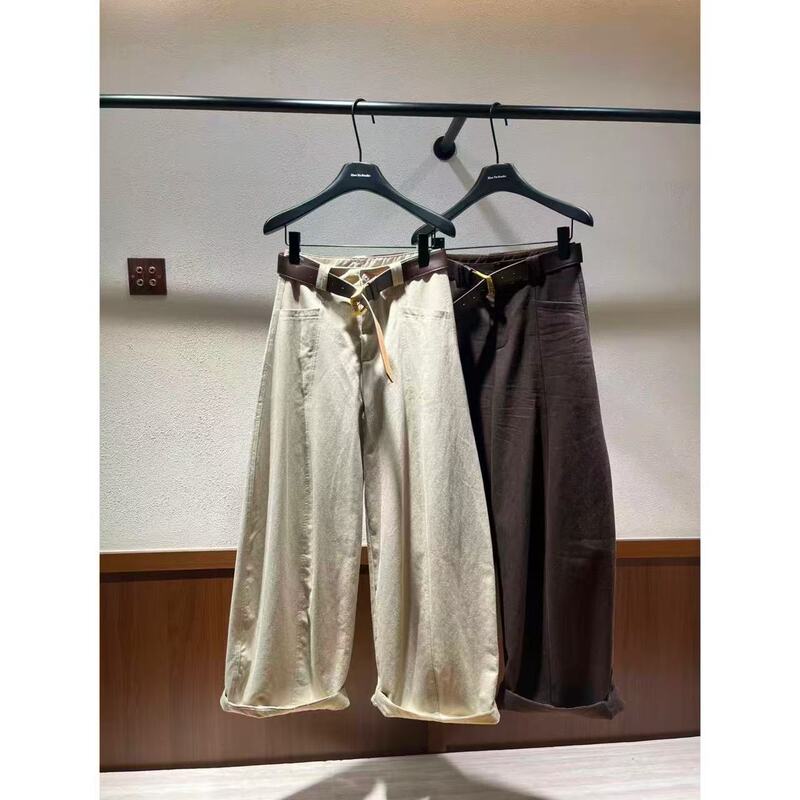 Tutu's "Simple Daily Style" Lyocell Early Autumn High-Waisted Slimming Wide-Leg Pants (with Belt) # 8.24