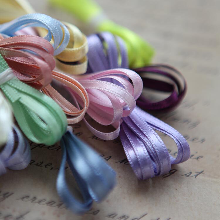 Love Decoration World 3MM Wash Imported Polyester Fiber Bright Floating Ribbon Ribbon Butterfly Knot Hair Decoration Accessories Material