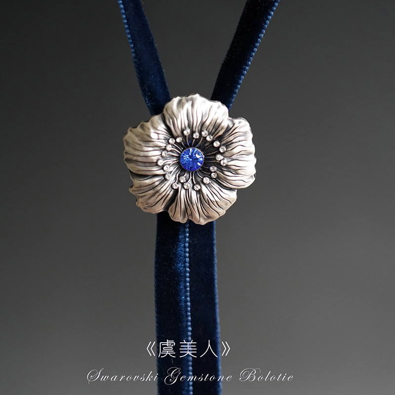 オリジナルデザインフラワーボロタイ ボロタイカジュアルネックレス トレンドネックレス