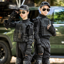Childrens military fan tactical suit boys and girls outdoor summer camp to expand military training as color fan frog suit CS full set of equipment