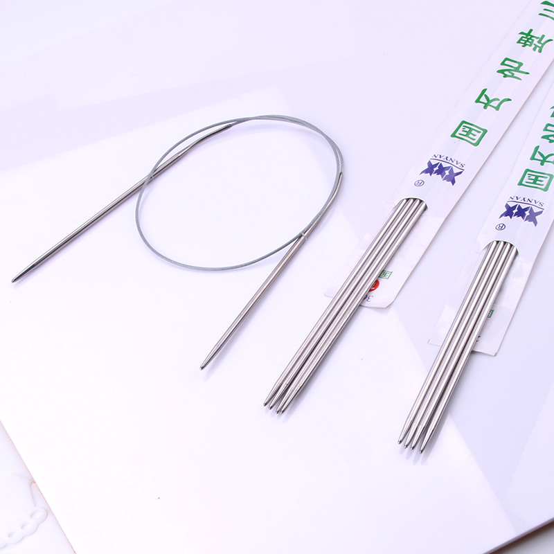 Sam Yan thép không gỉ len đan kim kim đan thẳng cụ đan thúc giục chiều dài của vòng lặp pin cung cấp gói - Công cụ & vật liệu may DIY khung thêu tròn