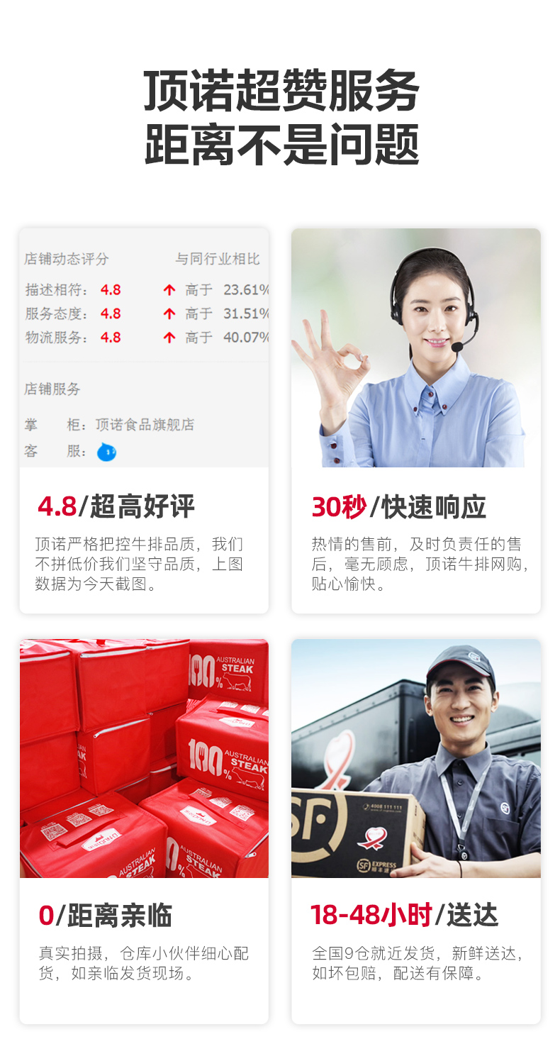 商超有售 顶诺 牛排套餐 10片 /1400g 图11