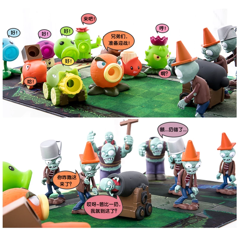Джей-Ди-Ай, Plants vs. Zombies, детская игрушка для мальчиков, набор из мягкой резины, полный комплект