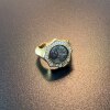Sterling silver ancient coin ring 925 silver ring opening adjustable retro style