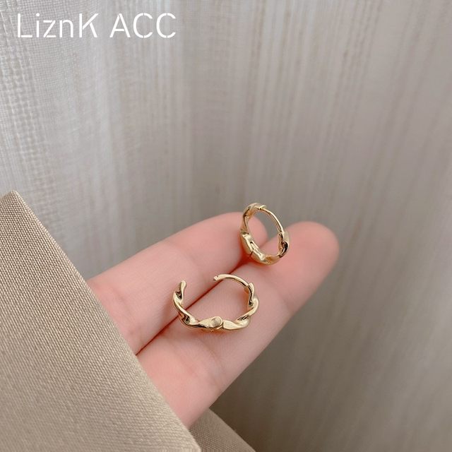 s925 silver needle small and exquisite circle earrings 2021 new trendy niche design sense net red earrings female simple