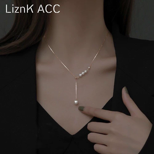 Жемчужно-ожерелье Girl Light Luxury Nishe Tassel 2024 Новая модная молодая высококачественная темпераментная девушка