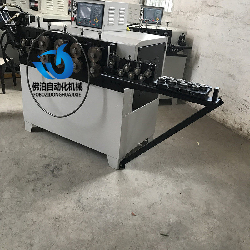 Angle iron flange ring machine 3*40 flat iron water stop sheet coil machine circlip flat iron strip steel four-roller steel bar forming machine