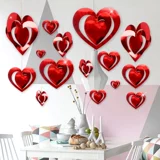 Китайский День святого Валентина, украшение для магазина, трехмерный кулон «Любовь», кулон для магазина, кулон, атмосфера, макет окна, креатив