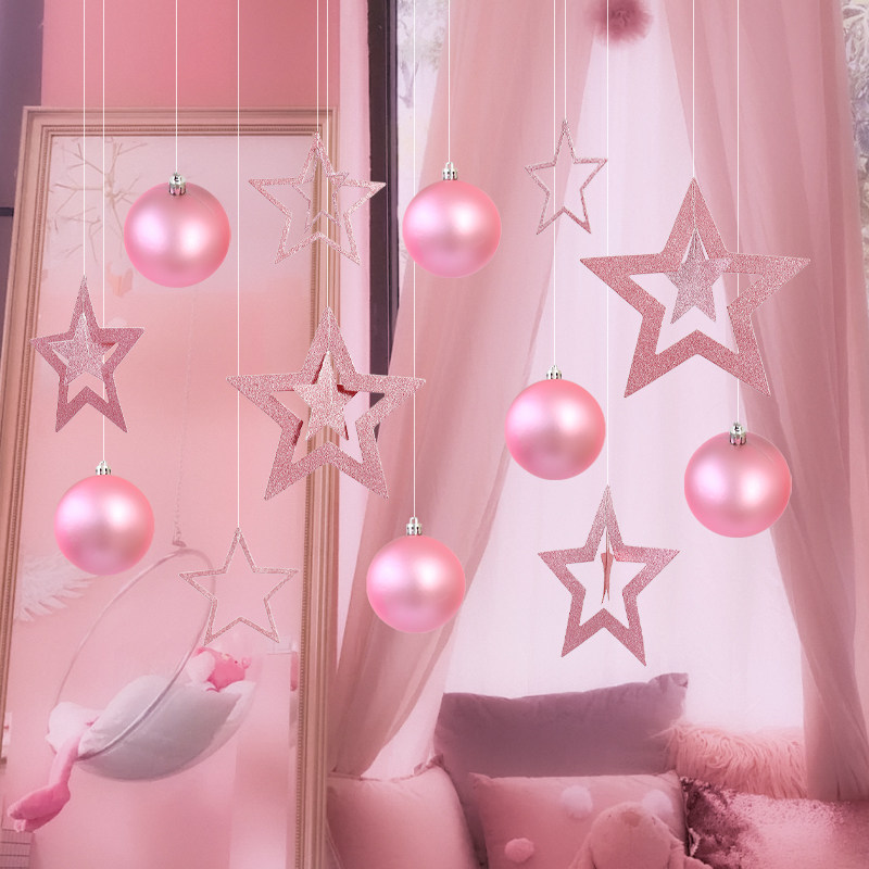 520 Valentine's Day Wedding Decorations Shop Window Pendants Pendant Ball Pentagram Pendants Pendants Hanging Accessories Atmosphere Scene Arrangement