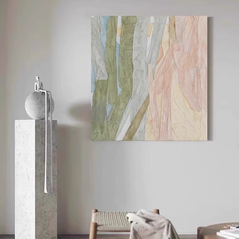 Hand-painted Oil Painting Preliminary abstract creatine Texture Living Room Decoration Painting Pure Handmade Superior Sense of the Silent Wind Genguan Hanging Painting Restaurant-Taobao