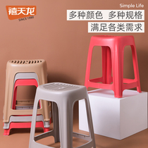 Xitianlong plastic stool home living room thickened dining stool restaurant high stool bathroom non-slip chair stackable storage stool