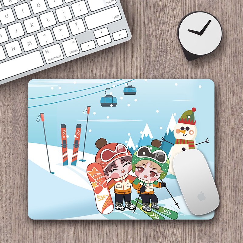 Коврик для мыши 博君一肖周边王一博肖战防水耐脏电脑办公桌垫原创可爱卡通鼠标垫