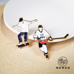 Bojun Yixiao peripheral customization Xiao Zhan Wang Yibo badge bag bag pin clothes accessories BJYX skateboard ice hockey