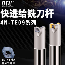 4NTE90 double-sided fast feed milling cutter CNC fast-feed shock resistance 4 milling cutter TE90 right angle KT06N