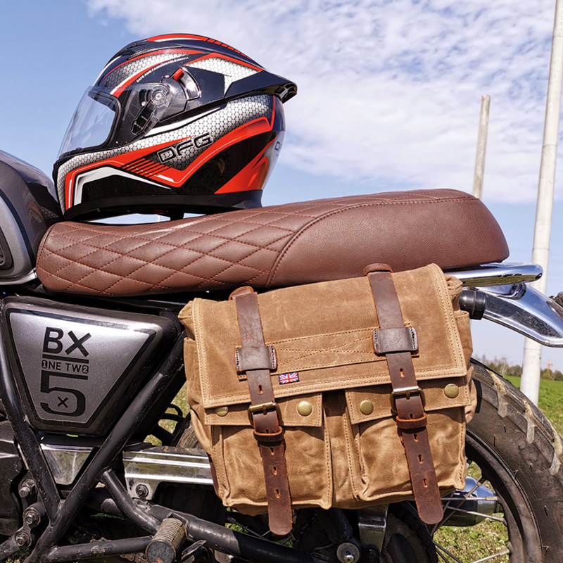 AKARMY waterproof motorcycle side bag Tail hanging bag Back seat knight retro scooter Prince Motorcycle riding bag