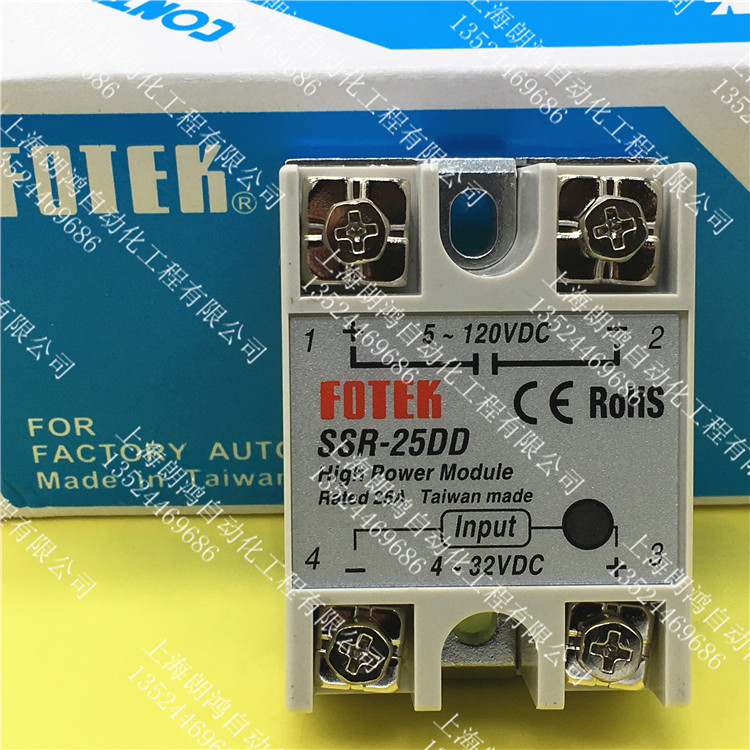 Originally installed Taiwan Yangming FOTEK Solid State Relay SSR-25DD 25A fake one penalty ten