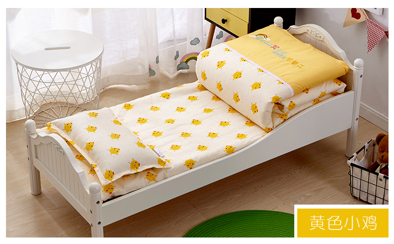 Mẫu giáo chăn ba mảnh cotton trẻ em quilt bé nap cotton có thể tháo rời bộ đồ giường với lõi sáu mảnh