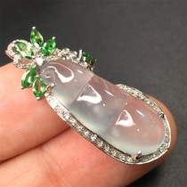 Quarrying Weng Ran Burmese ice Jade Fudou kgold inlay jewelry stone pendant pendant
