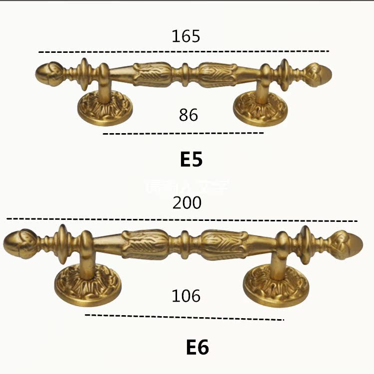 Factory direct selling pure copper double hole mahogany furniture handle solid wood furniture antique furniture general copper handle