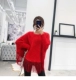 Mùa thu và mùa đông tua rua áo choàng lỏng áo choàng choàng choàng len áo len đầu dày đan áo khoác bat áo sơ mi nữ áo len cardigan