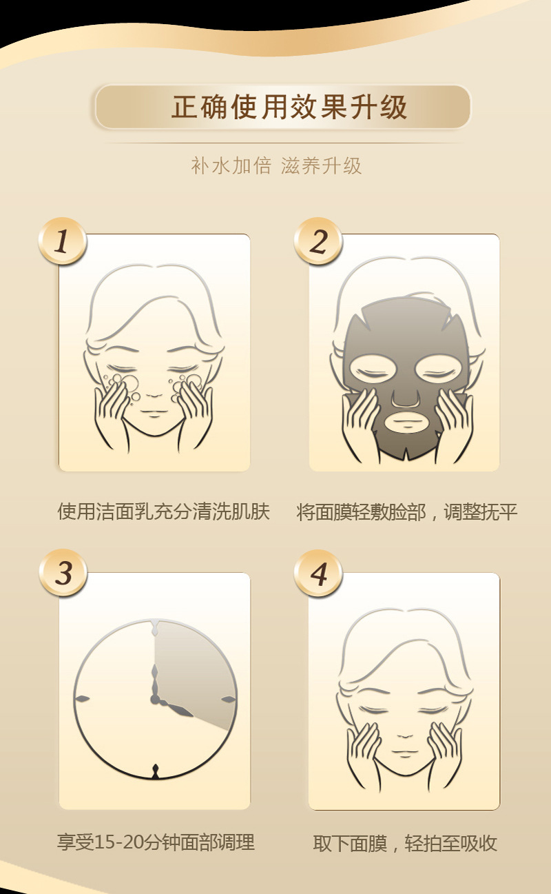 Han Ji Hyaluronic Acid Hydrating Brightening Black Mask Làm sáng da Pore Refining Facial Cosmetics - Mặt nạ mặt nạ cấp ẩm cho da dầu