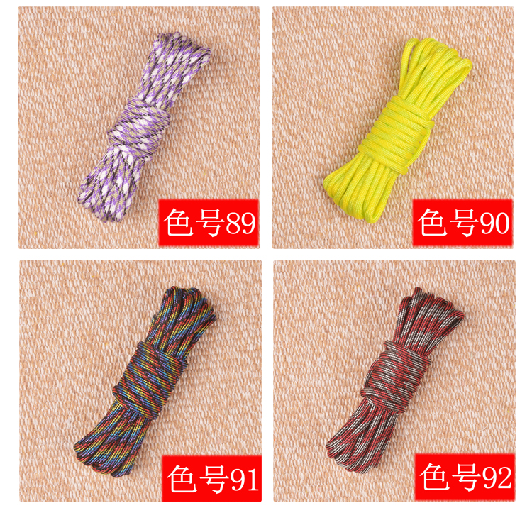 [4 mét] 4MM dây dù dệt tay vòng tay dây DIY vòng đeo tay vật liệu gói ngụy trang dây chuẩn bị vòng tay dây 7 lõi - Vòng đeo tay Clasp vòng đá phong thủy