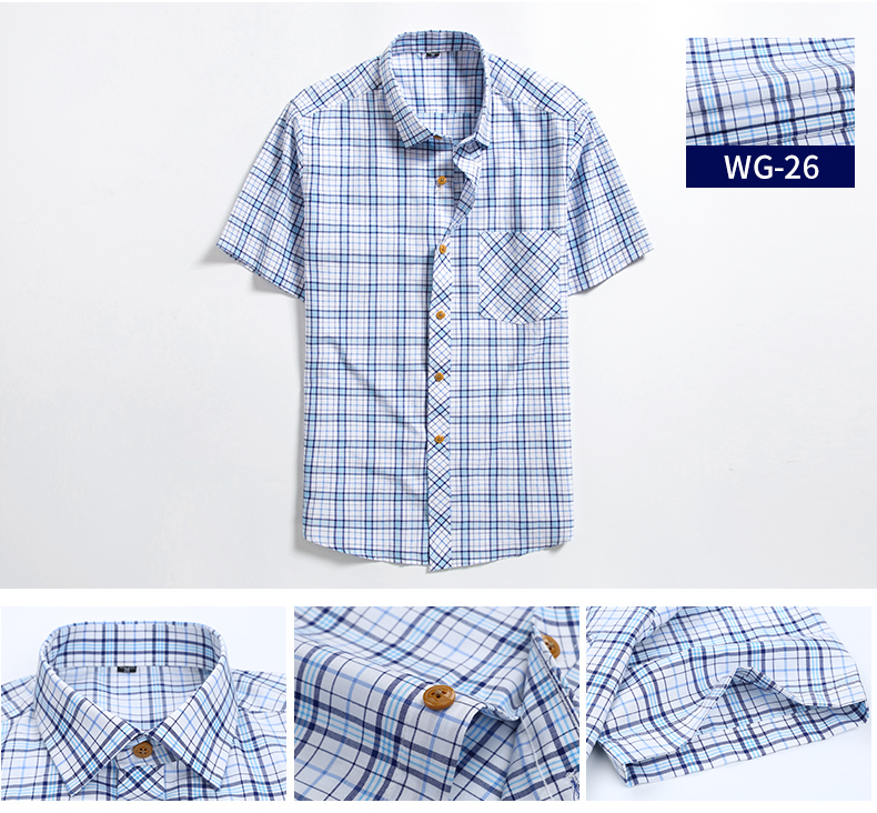 Mùa hè 2018 mới ngắn tay mỏng phần cotton cotton thoáng khí kẻ sọc nam sơ mi rộng tay nửa áo sơ mi quần tây áo sơ mi nam