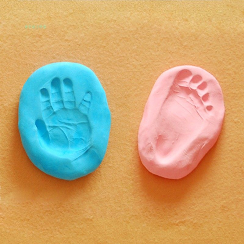 Hand and foot print Full moon 100 days hand print birthday newborn hand and foot print diy baby baby souvenir