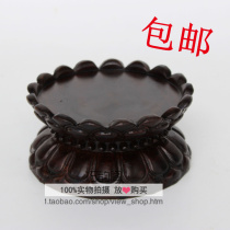 Redwood carving crafts ornaments base solid wood Buddha statue Guanyin lotus seat wooden stone bonsai teapot seat